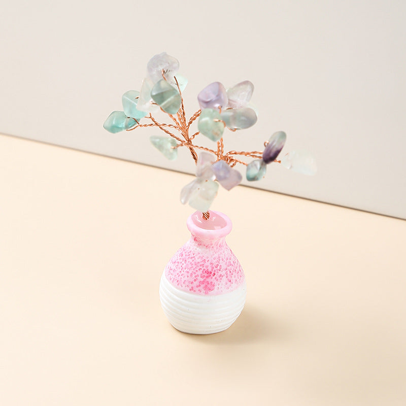 Vaso di ghiaia di cristallo Olivenorma Feng Shui Tree 
