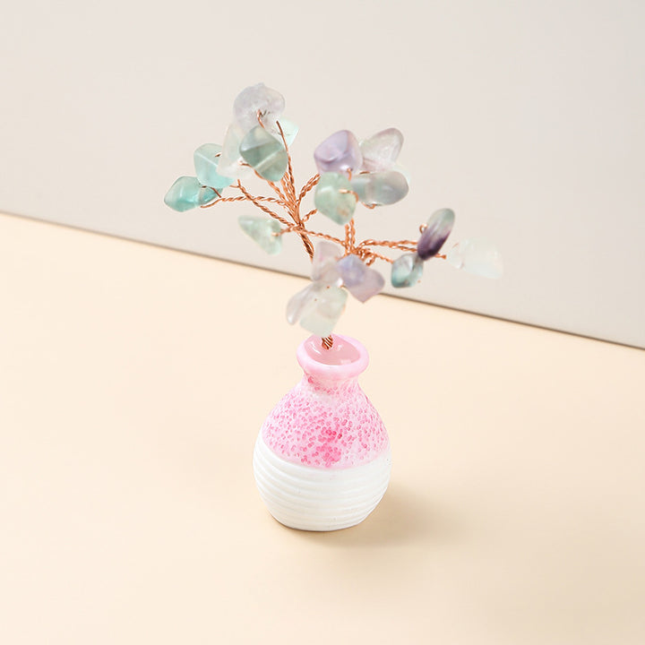 Vaso di ghiaia di cristallo Olivenorma Feng Shui Tree 