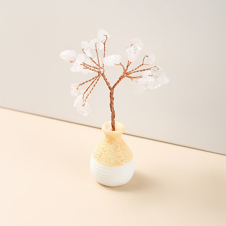 Vaso di ghiaia di cristallo Olivenorma Feng Shui Tree 