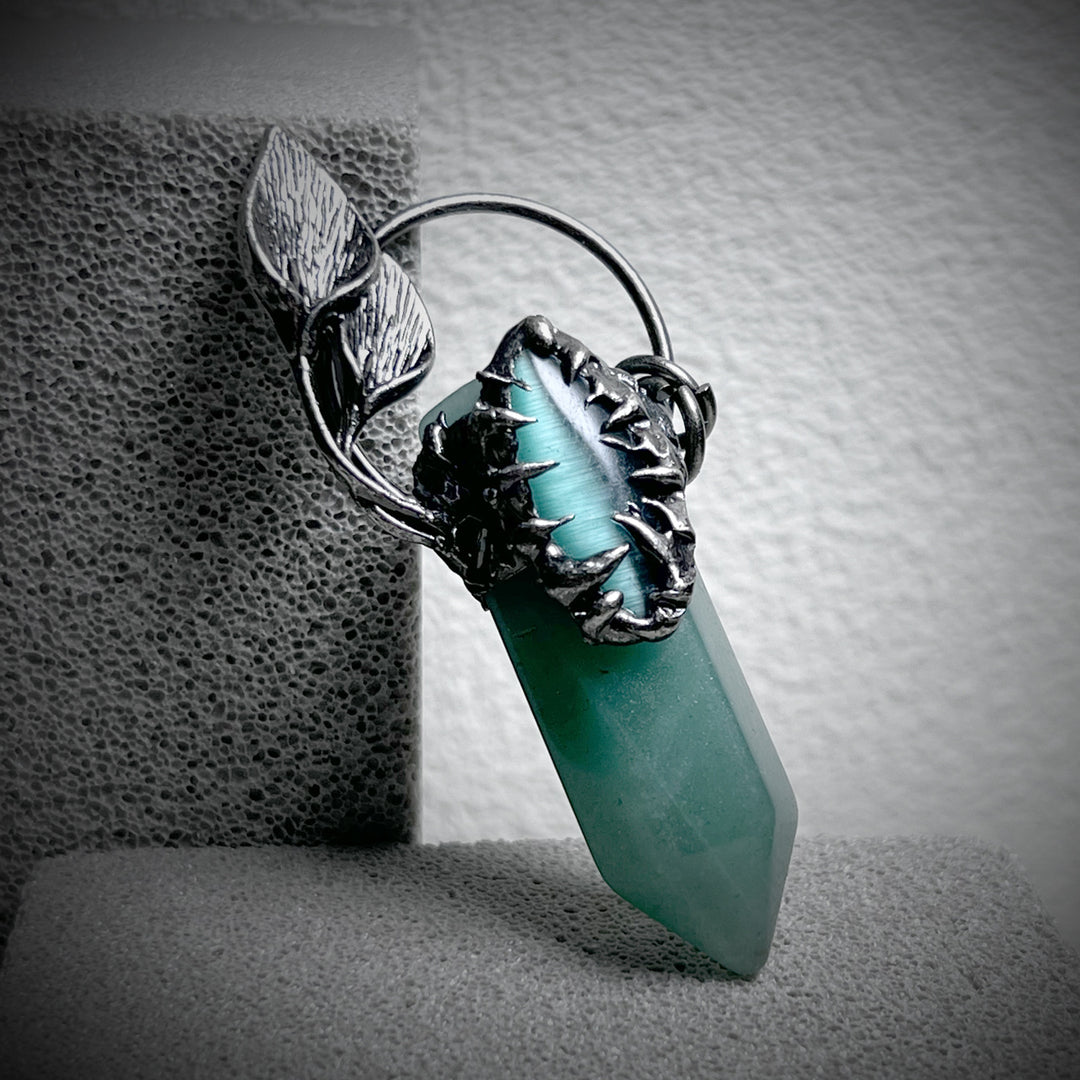 Olivenorma Halloween Ghost Scratch Collana con ciondolo in pietra di cristallo con pietre preziose