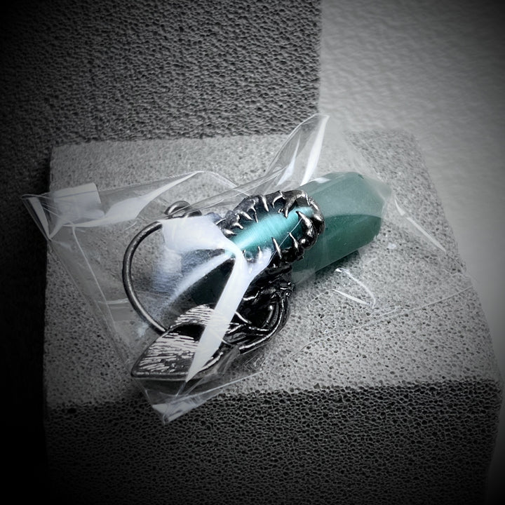 Olivenorma Halloween Ghost Scratch Collana con ciondolo in pietra di cristallo con pietre preziose