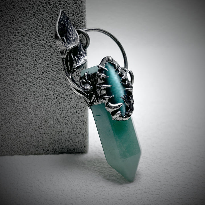 Olivenorma Halloween Ghost Scratch Collana con ciondolo in pietra di cristallo con pietre preziose