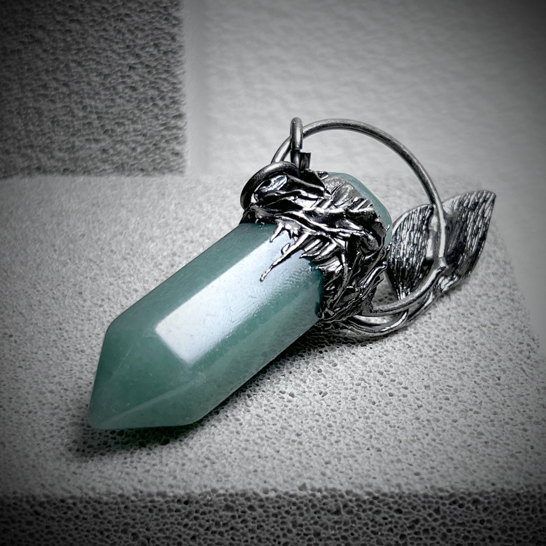 Olivenorma Halloween Ghost Scratch Collana con ciondolo in pietra di cristallo con pietre preziose