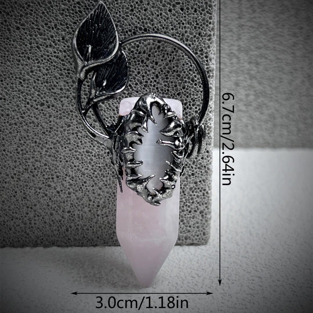 Olivenorma Halloween Ghost Scratch Collana con ciondolo in pietra di cristallo con pietre preziose