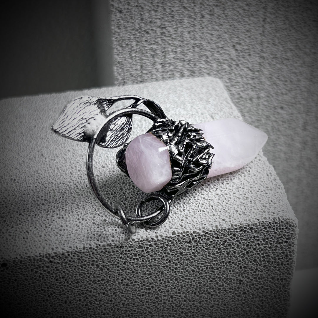 Olivenorma Halloween Ghost Scratch Collana con ciondolo in pietra di cristallo con pietre preziose