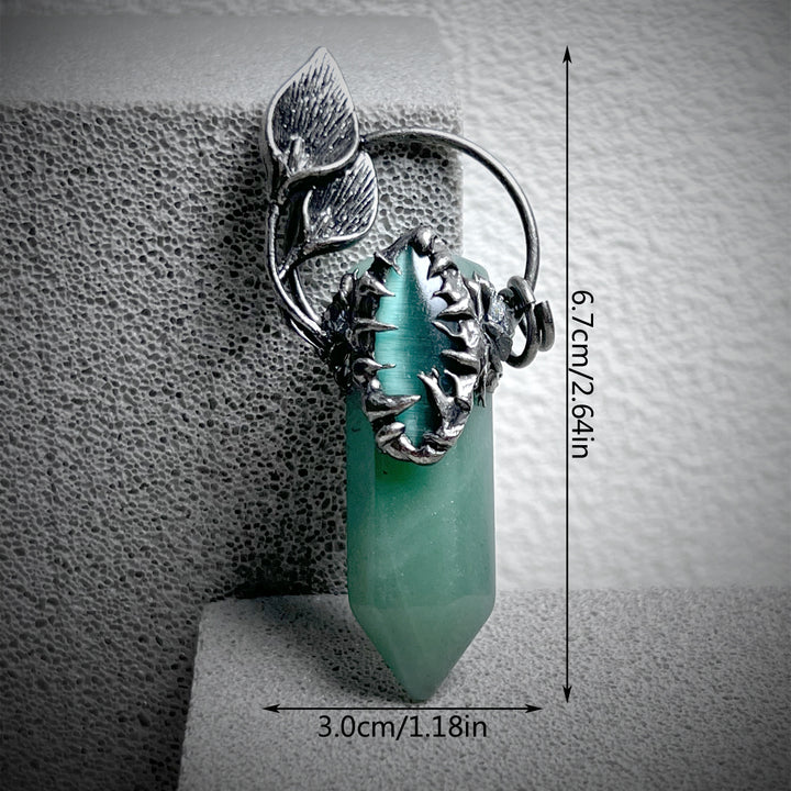 Olivenorma Halloween Ghost Scratch Collana con ciondolo in pietra di cristallo con pietre preziose