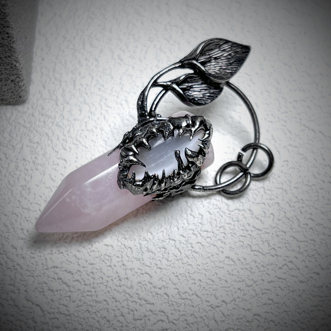 Olivenorma Halloween Ghost Scratch Collana con ciondolo in pietra di cristallo con pietre preziose