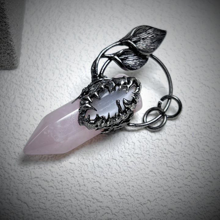 Olivenorma Halloween Ghost Scratch Collana con ciondolo in pietra di cristallo con pietre preziose