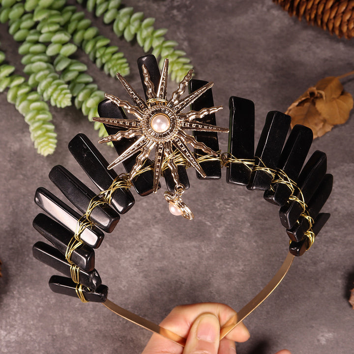 Olivenorma Sun Goddes Tiara Corona di cristallo per matrimonio