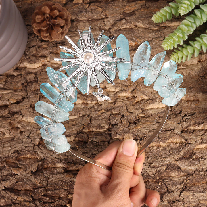 Olivenorma Sun Goddes Tiara Corona di cristallo per matrimonio