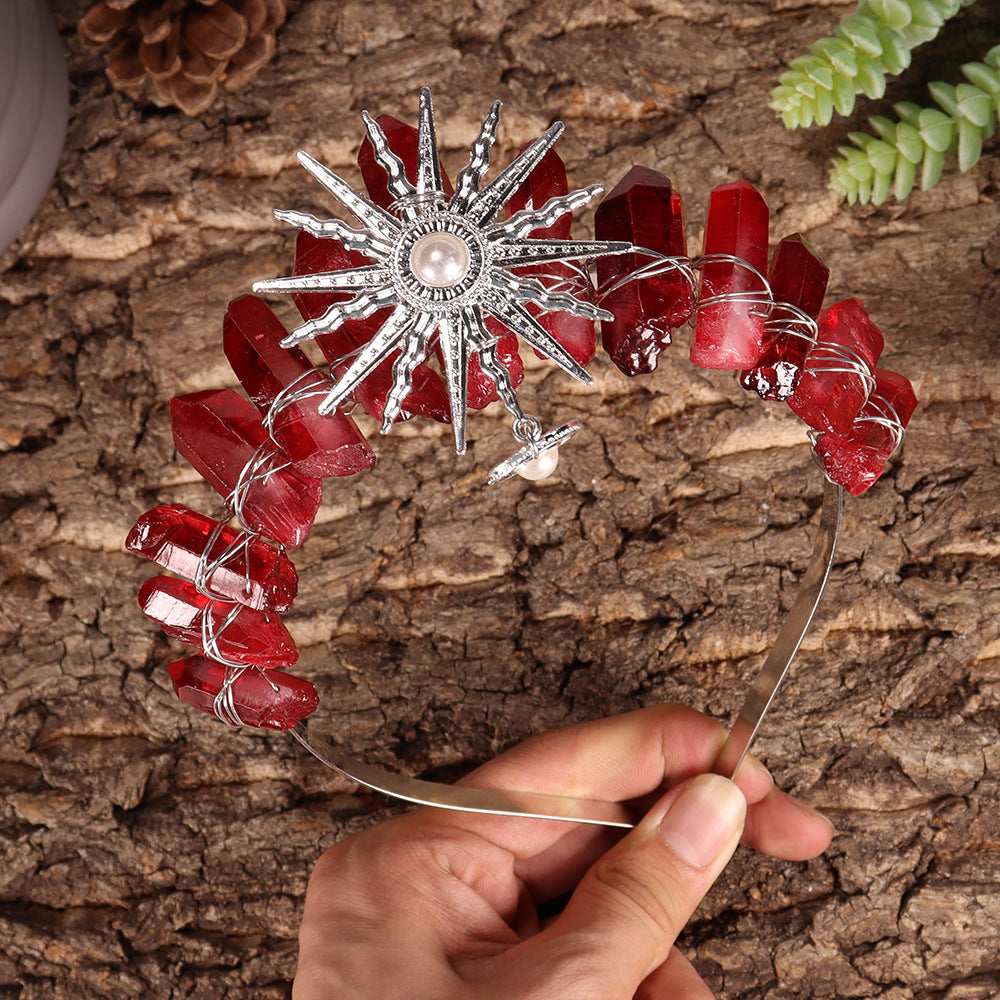 Olivenorma Sun Goddes Tiara Corona di cristallo per matrimonio