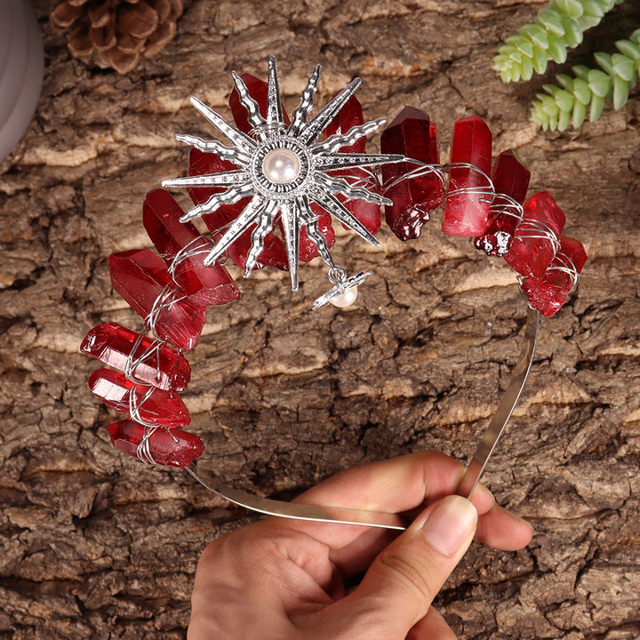 Olivenorma Sun Goddes Tiara Corona di cristallo per matrimonio