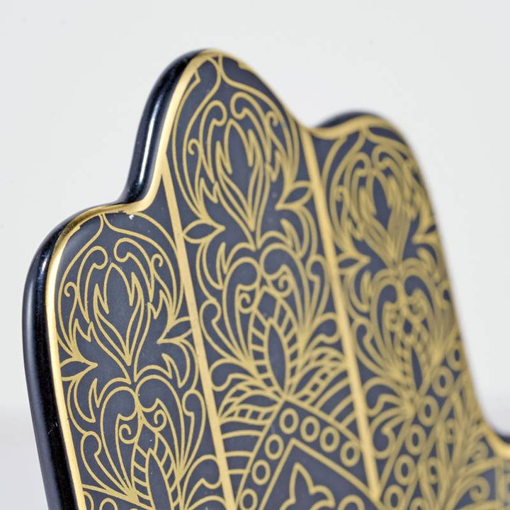 Olivenorma Hamsa Evil Eye Porta sottobicchiere in cristallo di ceramica
