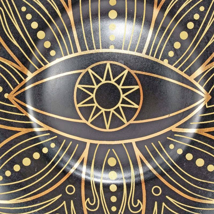 Olivenorma Hamsa Evil Eye Porta sottobicchiere in cristallo di ceramica