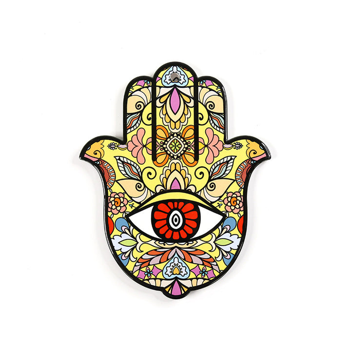 Olivenorma Hamsa Evil Eye Sottobicchiere in ceramica isolata