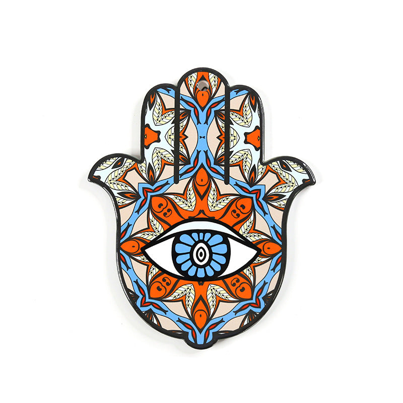 Olivenorma Hamsa Evil Eye Sottobicchiere in ceramica isolata