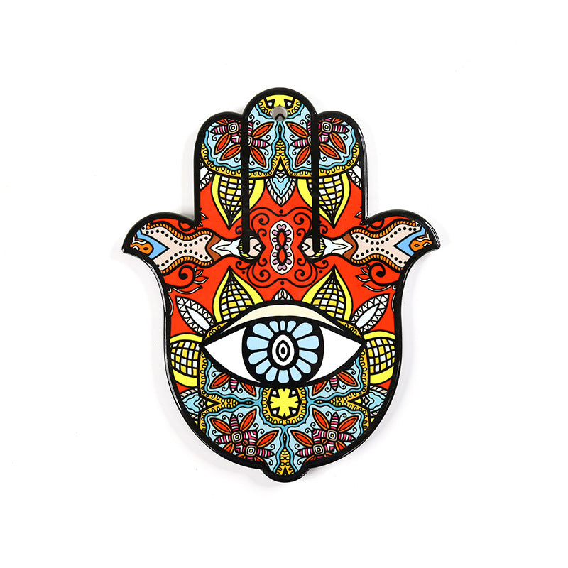 Olivenorma Hamsa Evil Eye Sottobicchiere in ceramica isolata