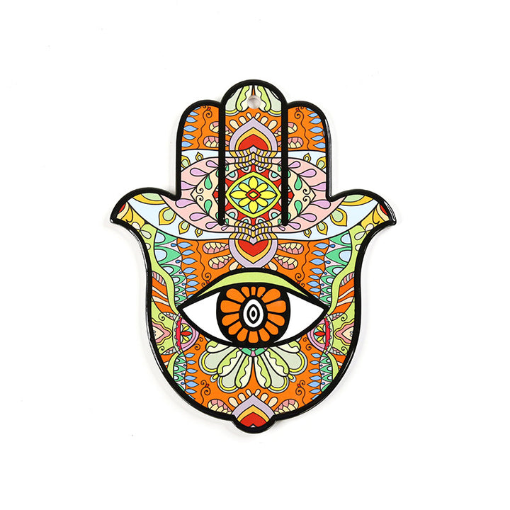 Olivenorma Hamsa Evil Eye Sottobicchiere in ceramica isolata