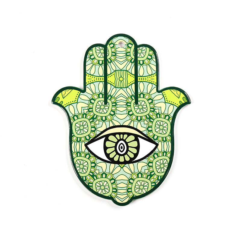 Olivenorma Hamsa Evil Eye Sottobicchiere in ceramica isolata