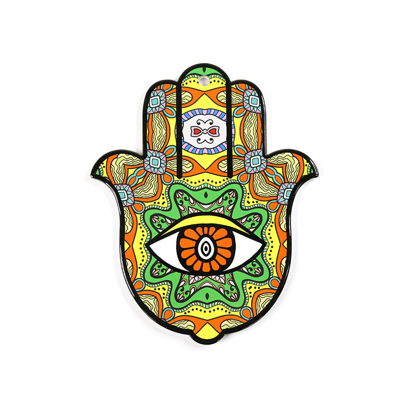 Olivenorma Hamsa Evil Eye Sottobicchiere in ceramica isolata