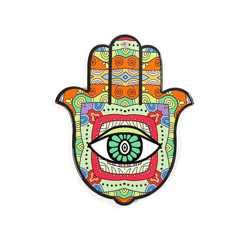 Olivenorma Hamsa Evil Eye Sottobicchiere in ceramica isolata