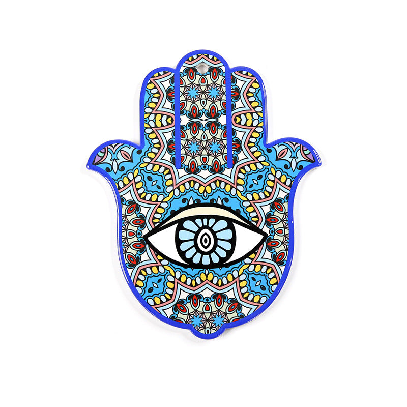 Olivenorma Hamsa Evil Eye Sottobicchiere in ceramica isolata