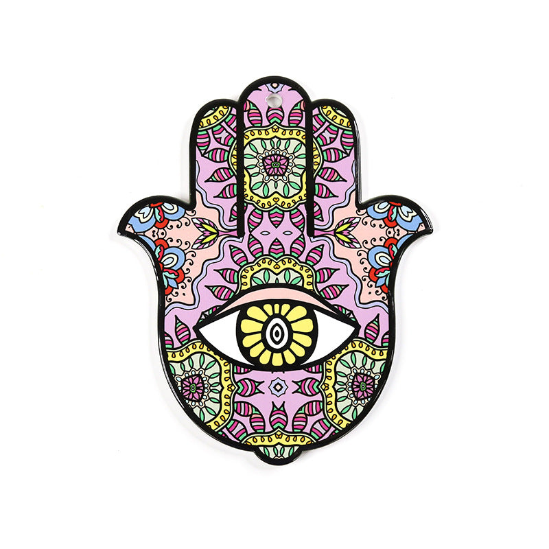 Olivenorma Hamsa Evil Eye Sottobicchiere in ceramica isolata