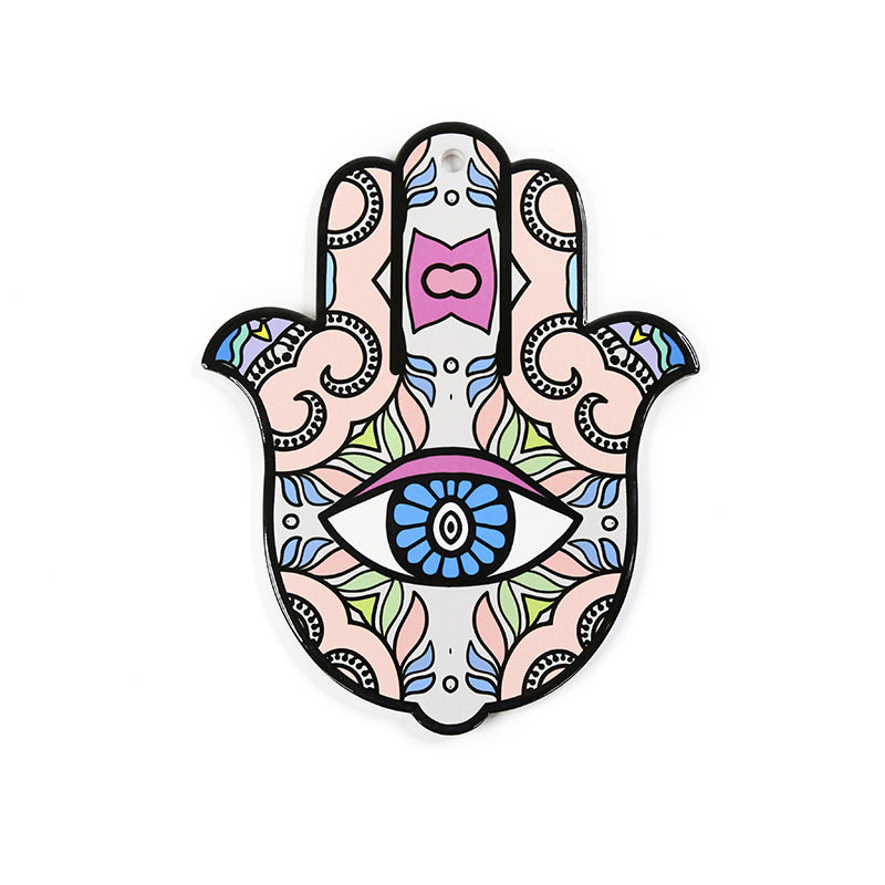 Olivenorma Hamsa Evil Eye Sottobicchiere in ceramica isolata