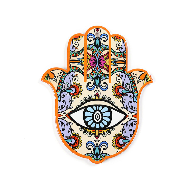 Olivenorma Hamsa Evil Eye Sottobicchiere in ceramica isolata