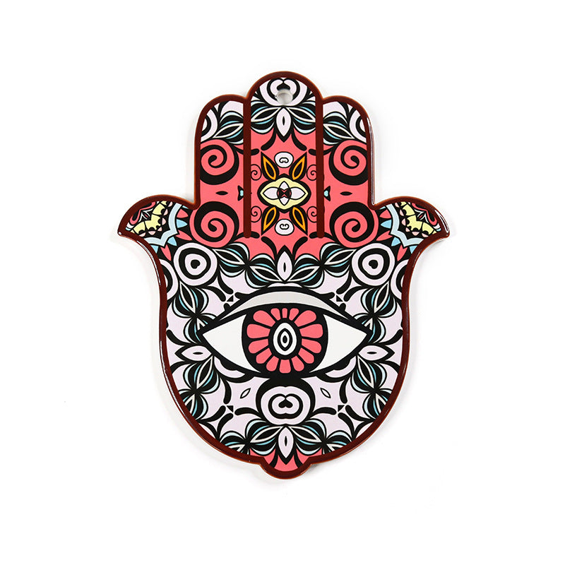Olivenorma Hamsa Evil Eye Sottobicchiere in ceramica isolata