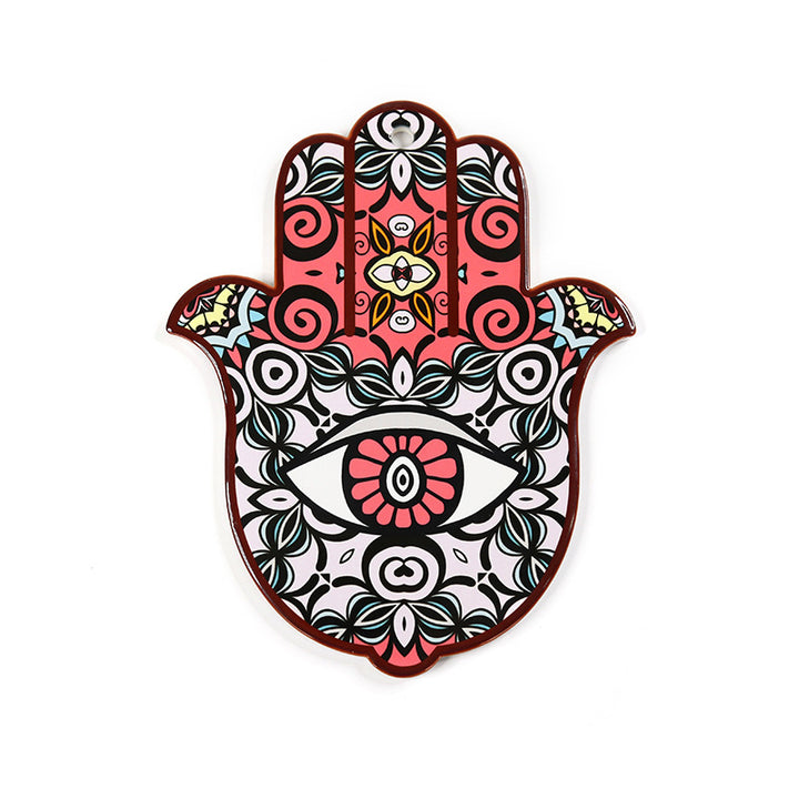 Olivenorma Hamsa Evil Eye Sottobicchiere in ceramica isolata
