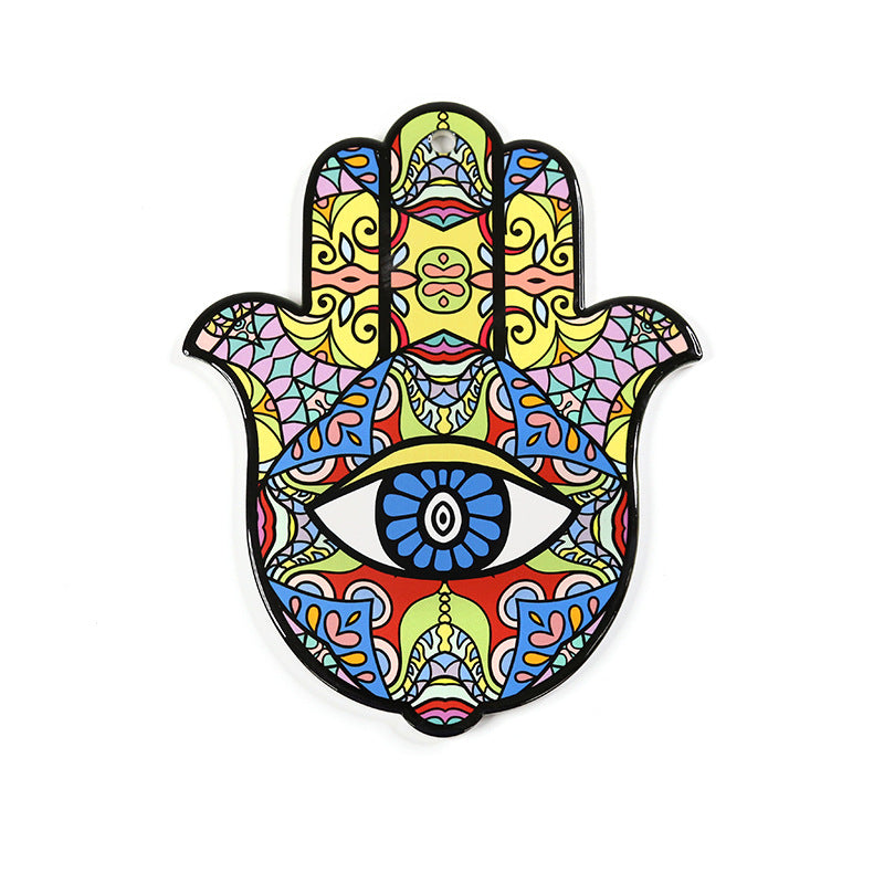 Olivenorma Hamsa Evil Eye Sottobicchiere in ceramica isolata