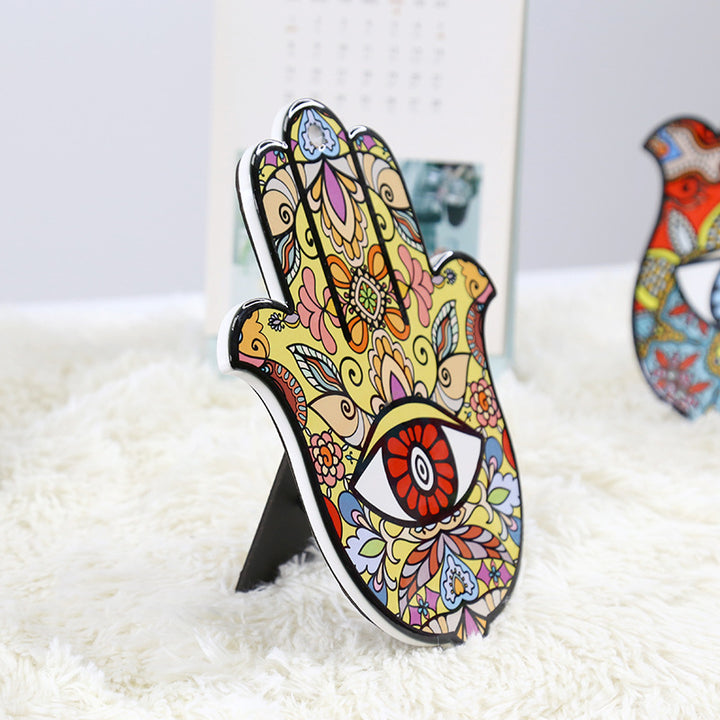 Olivenorma Hamsa Evil Eye Sottobicchiere in ceramica isolata