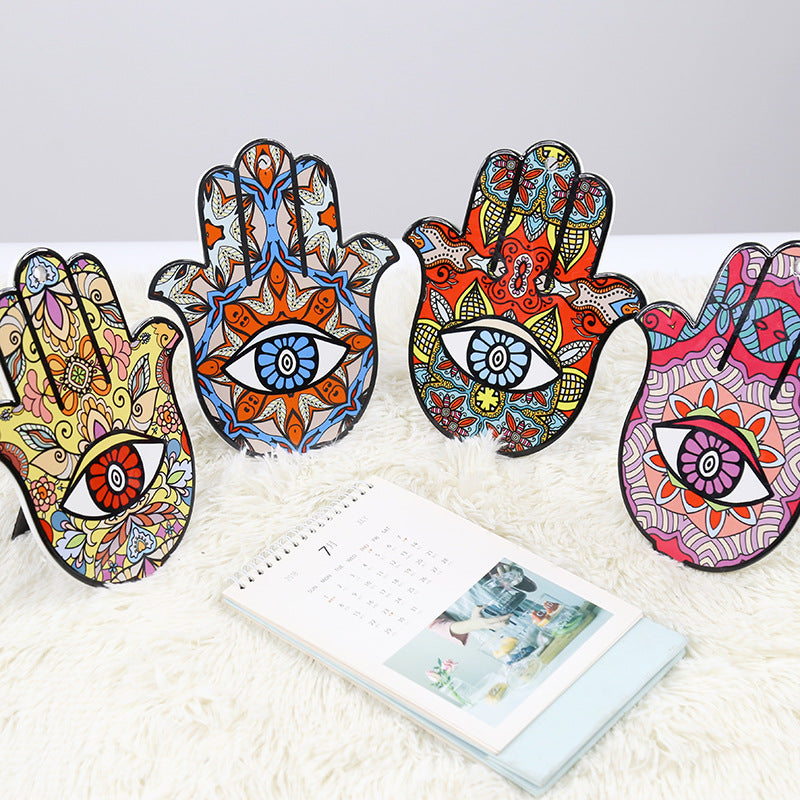 Olivenorma Hamsa Evil Eye Sottobicchiere in ceramica isolata
