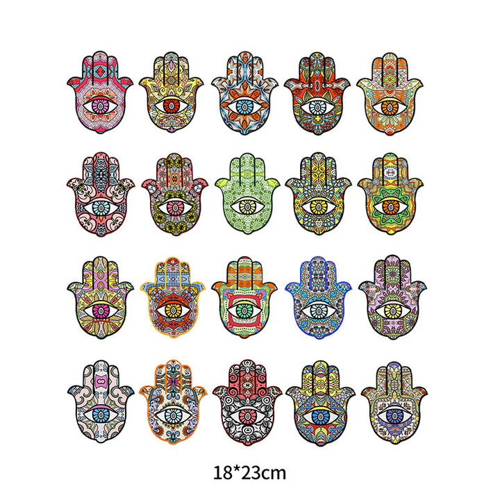 Olivenorma Hamsa Evil Eye Sottobicchiere in ceramica isolata