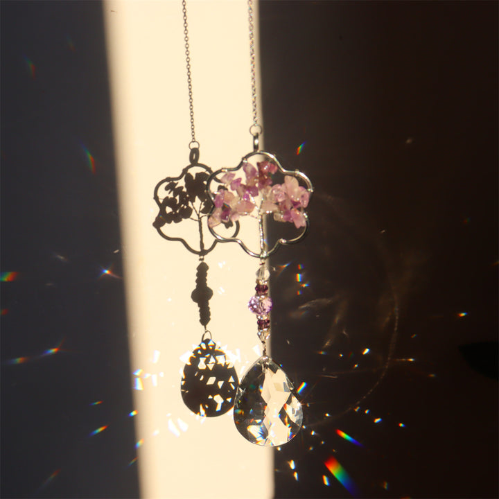 Olivenorma Acchiappasole a vento con albero della vita in ametista naturale - image 12