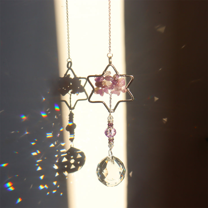 Olivenorma Acchiappasole a vento con albero della vita in ametista naturale - image 8