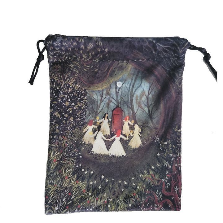 Olivenorma Tree Of Life Borsa portaoggetti in velluto e cristallo