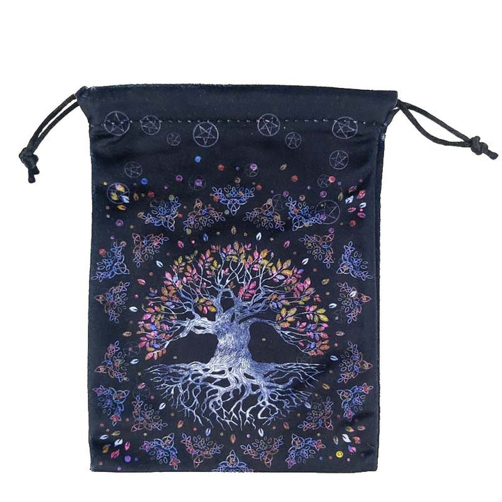 Olivenorma Tree Of Life Borsa portaoggetti in velluto e cristallo