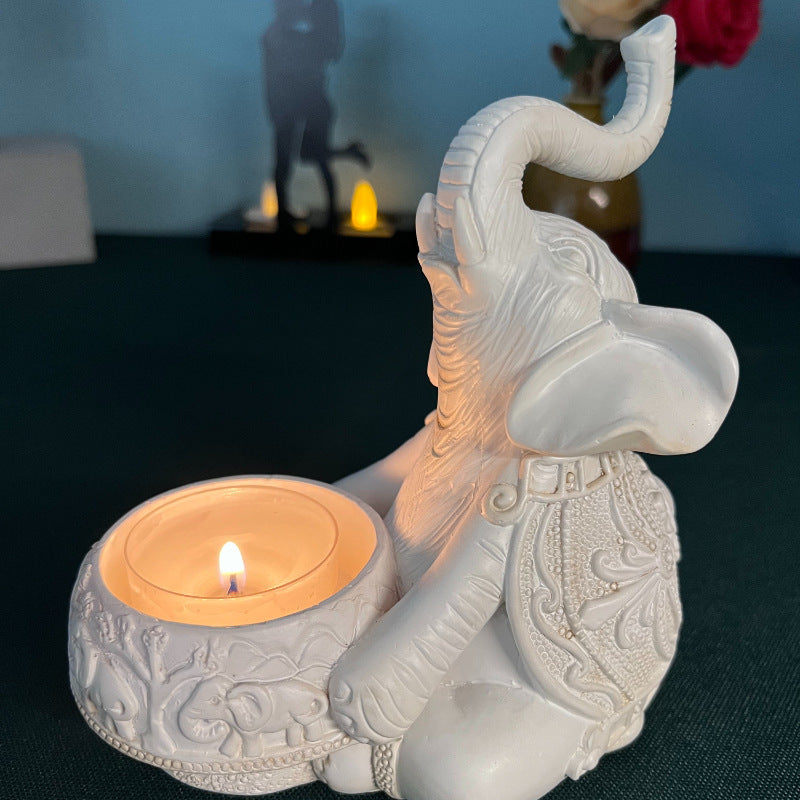 Olivenorma Indian Diwali Elephant Menorah Ganesha Portacandele