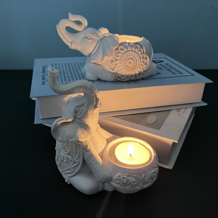 Olivenorma Indian Diwali Elephant Menorah Ganesha Portacandele