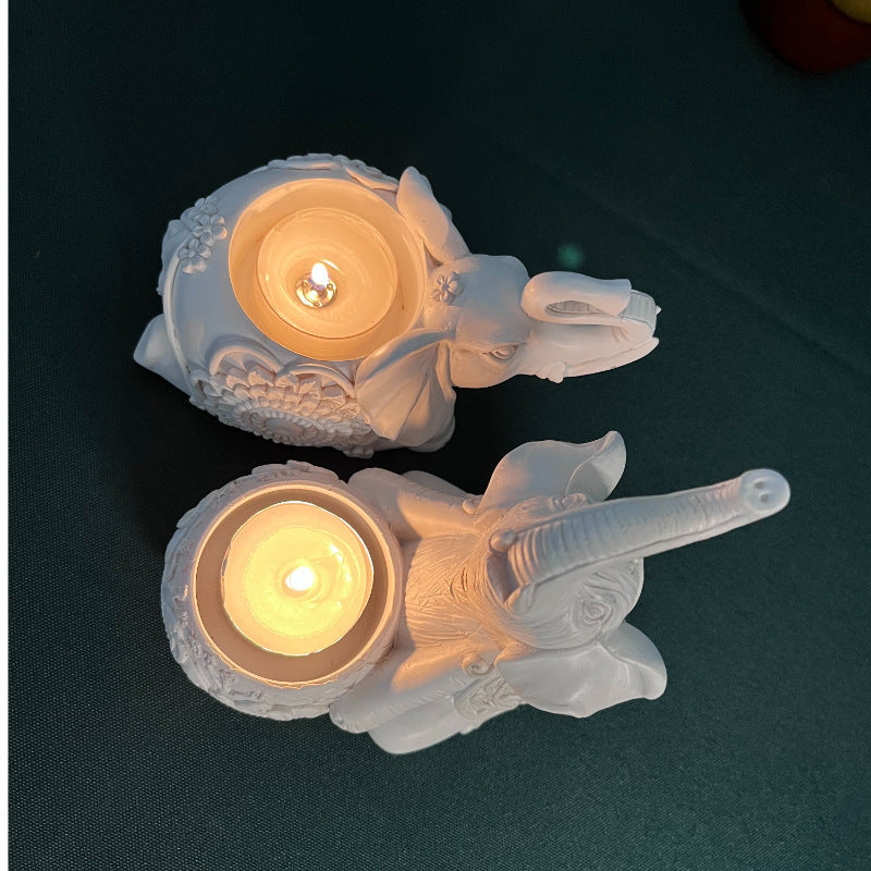 Olivenorma Indian Diwali Elephant Menorah Ganesha Portacandele