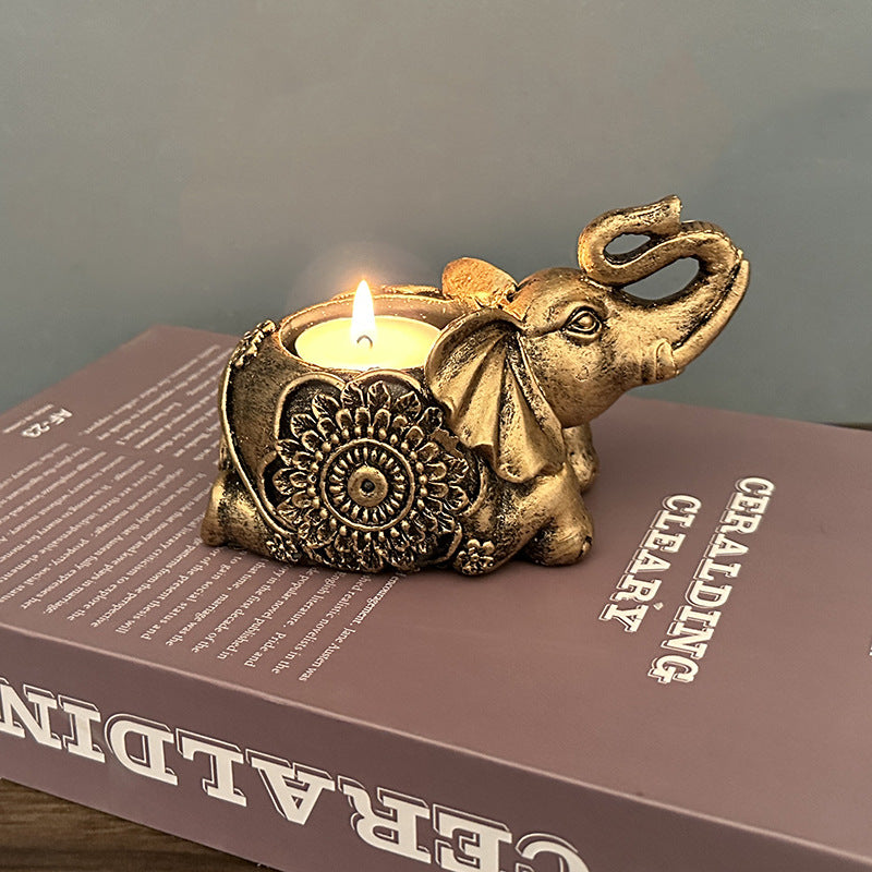 Olivenorma Indian Diwali Elephant Menorah Ganesha Portacandele