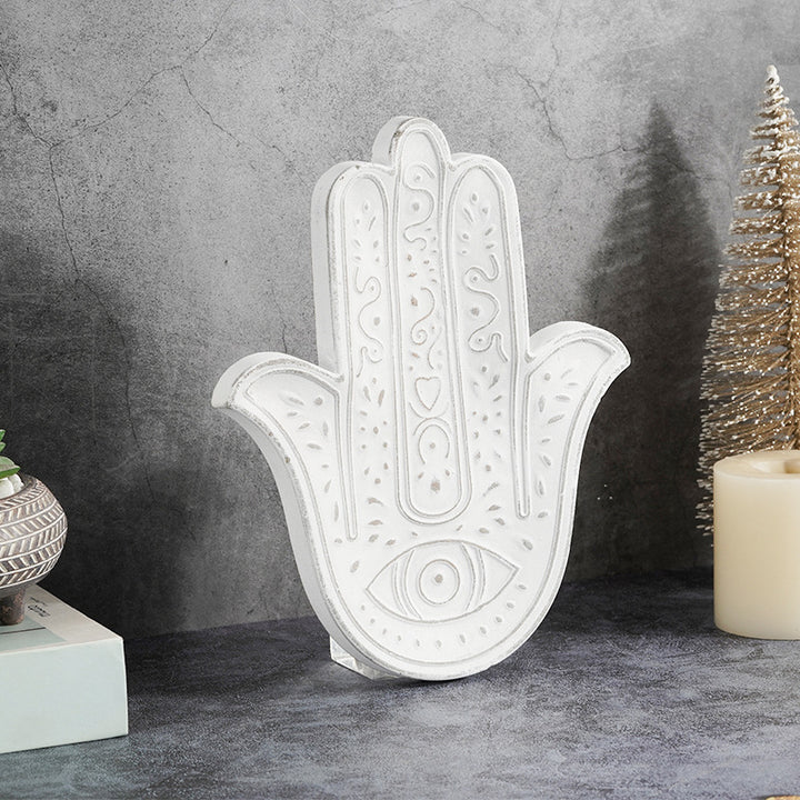 Olivenorma Decorazione da parete Hamsa bianca