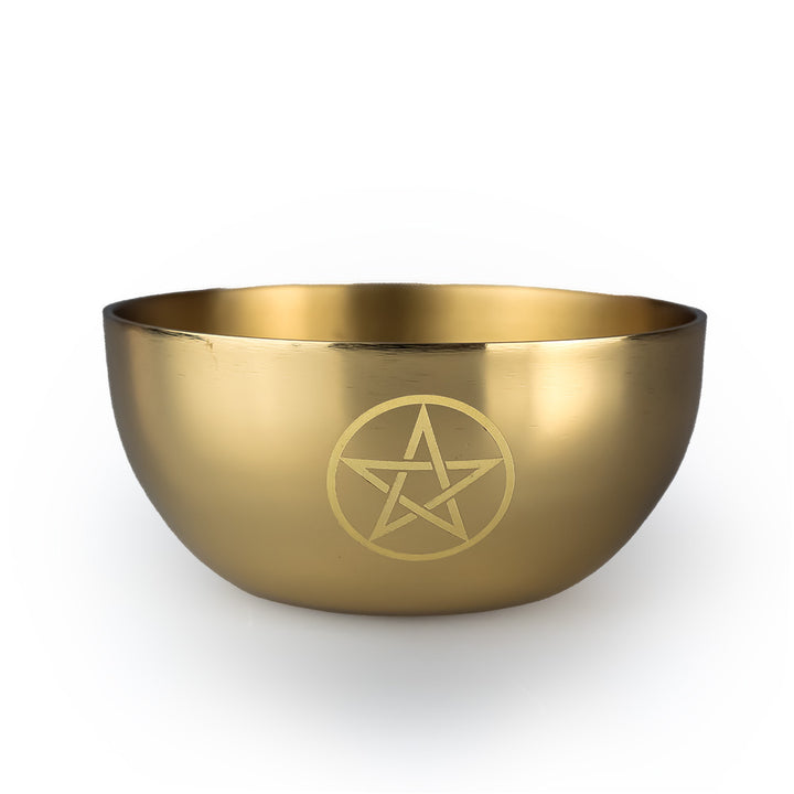 Olivenorma Pentacolo Ottone Divinazione Meditazione Bruciatore di Incenso Ciotola Sacra