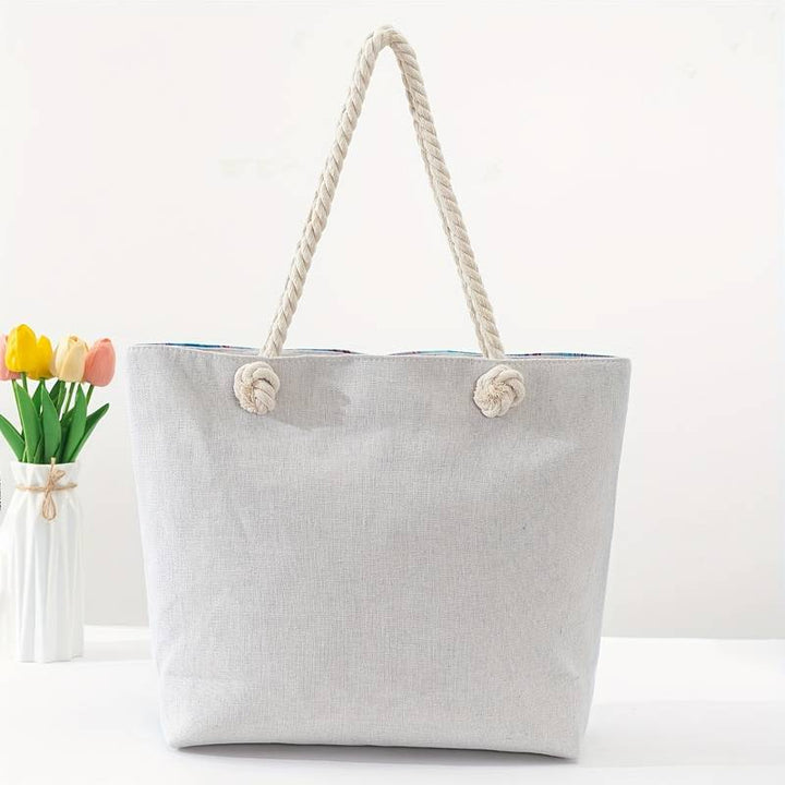 Olivenorma Borsa da spiaggia da donna con motivo Evil Eye blu 