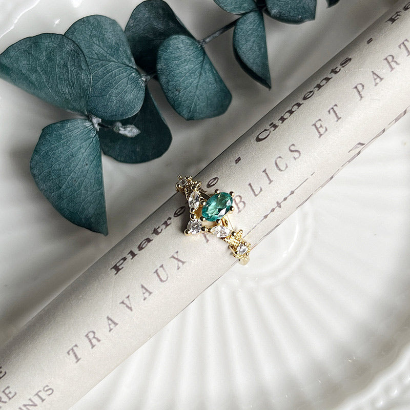 Olivenorma "Corona di Chamuel" - Anello curativo in tormalina Paraiba