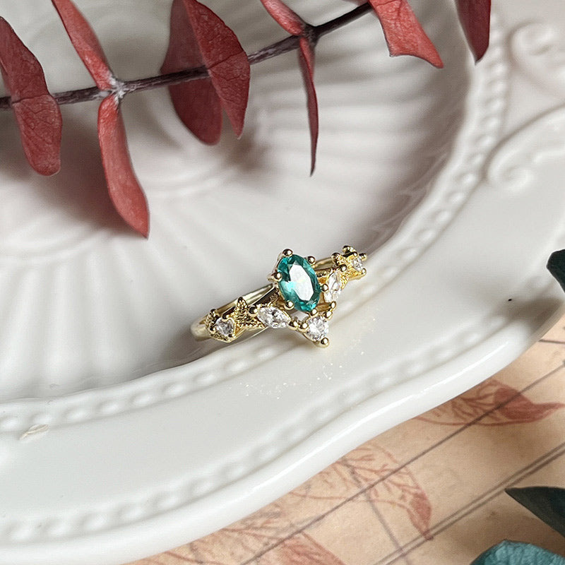 Olivenorma "Corona di Chamuel" - Anello curativo in tormalina Paraiba