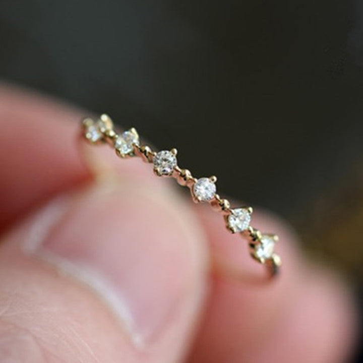 Anello Olivenorma S925 in argento sterling con zirconi