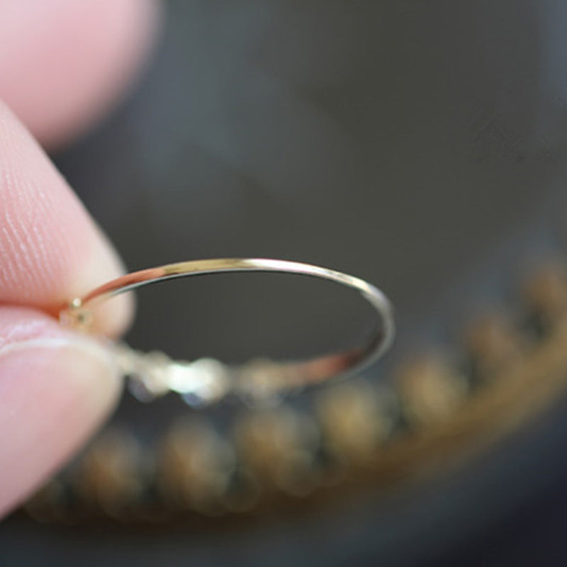 Anello Olivenorma S925 in argento sterling con zirconi